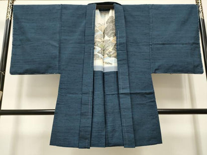 平和屋着物●男性　紬　アンサンブル　霞文　正絹　逸品　CAAR7832hy