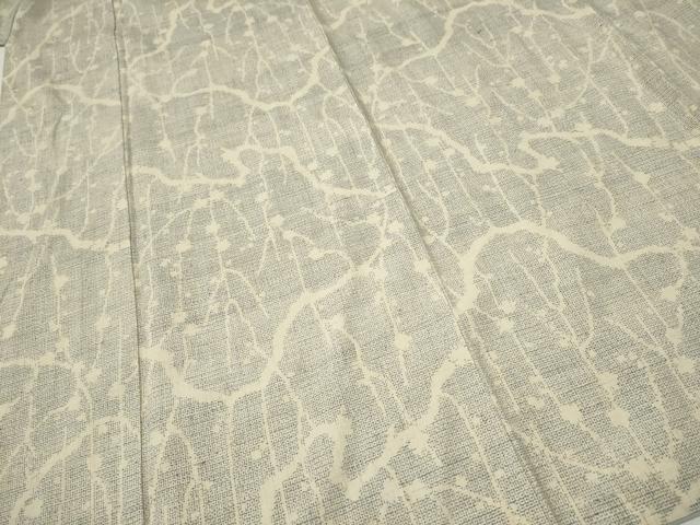 平和屋着物●本場結城紬 重要無形文化財 100亀甲 枝梅文 正絹 逸品 CAAR7846hy