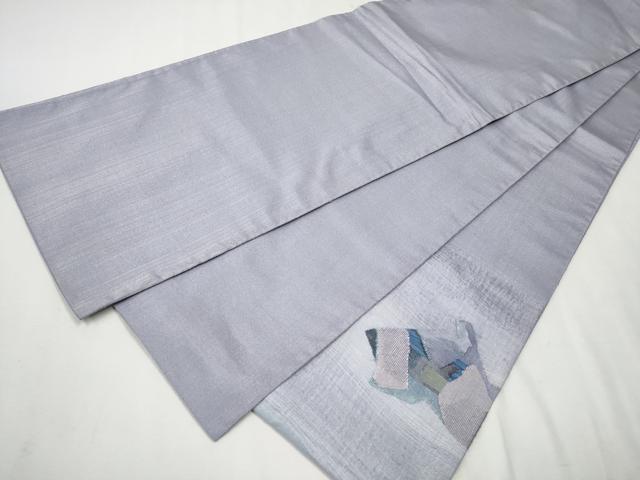 平和屋着物●太鼓柄袋帯　紬地　すくい織　抽象文　正絹　逸品　CAAR7882hy