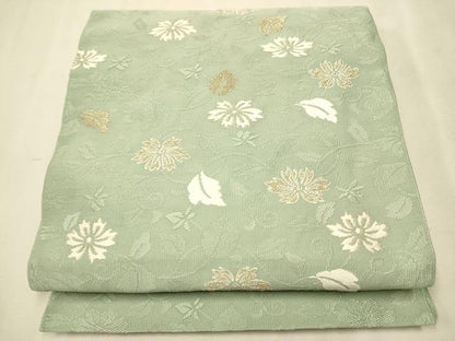 平和屋着物●八寸名古屋帯　綴れ　花唐草文　金糸　正絹　逸品　CAAR7936hy
