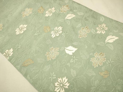 平和屋着物●八寸名古屋帯　綴れ　花唐草文　金糸　正絹　逸品　CAAR7936hy