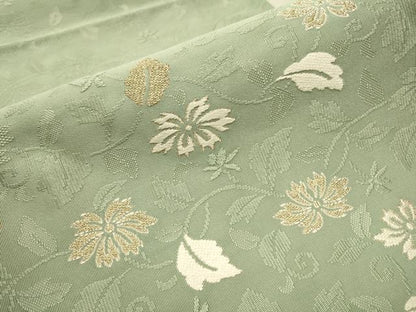 平和屋着物●八寸名古屋帯　綴れ　花唐草文　金糸　正絹　逸品　CAAR7936hy