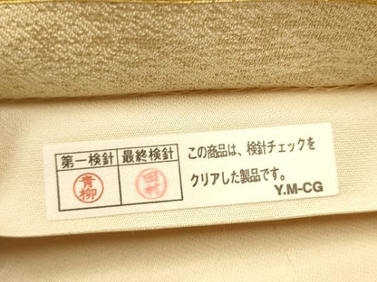 平和屋着物●西陣 太鼓柄袋帯 道頓堀にて砂山明生 鳥 金通し地 証紙付き 正絹 逸品 CAAR7959hy