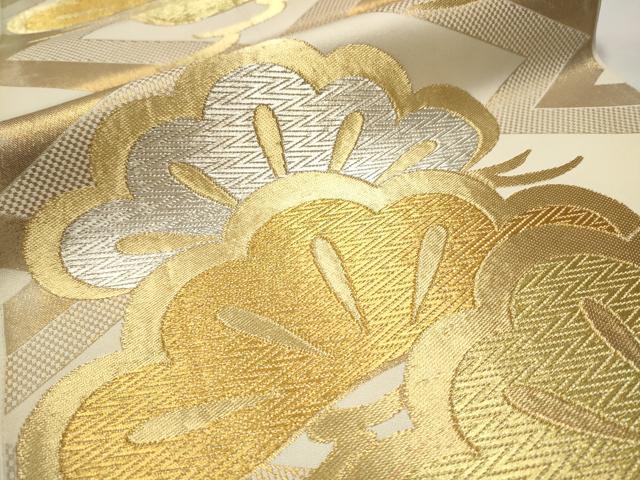 平和屋着物●西陣　川島織物　六通柄　本袋帯　松　金銀糸　正絹　逸品　CAAR7986hy