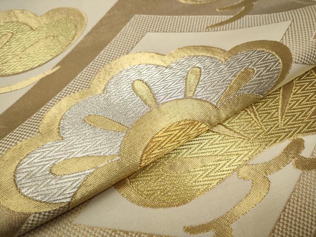 平和屋着物●西陣　川島織物　六通柄　本袋帯　松　金銀糸　正絹　逸品　CAAR7986hy