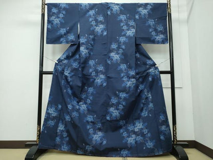 平和屋着物●上質な紬　枝花文　正絹　逸品　未使用　CAAR8016vf