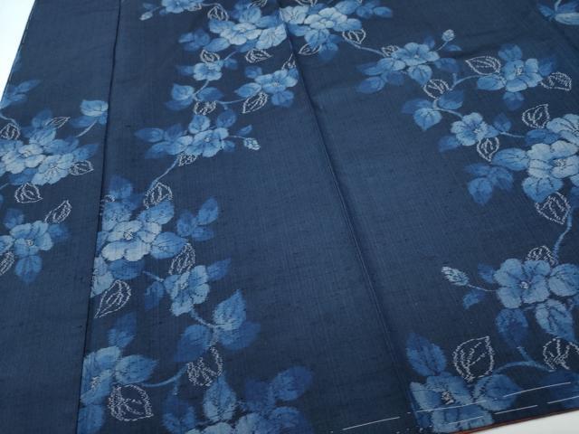 平和屋着物●上質な紬　枝花文　正絹　逸品　未使用　CAAR8016vf