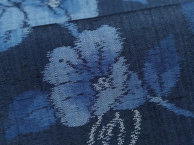平和屋着物●上質な紬　枝花文　正絹　逸品　未使用　CAAR8016vf