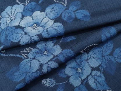 平和屋着物●上質な紬　枝花文　正絹　逸品　未使用　CAAR8016vf