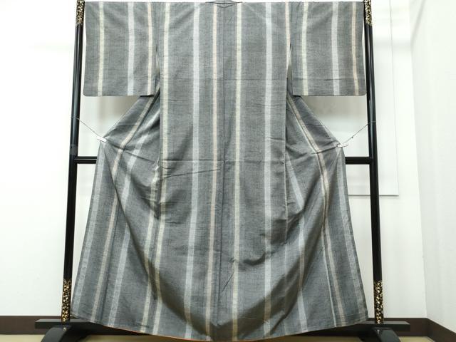 平和屋着物●上質な紬 吉祥間道 正絹 逸品 CAAR8031vf