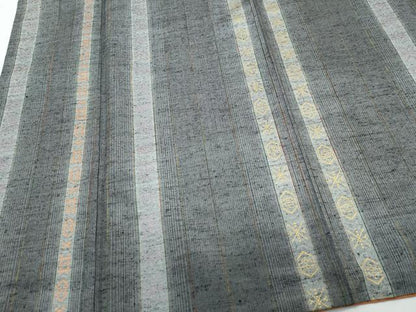 平和屋着物●上質な紬 吉祥間道 正絹 逸品 CAAR8031vf