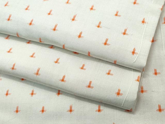 平和屋着物●上質な紬 十字絣文様 正絹 逸品 未使用 CAAR8032vf