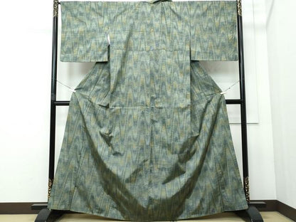 平和屋着物●上質な紬　霞文　正絹　逸品　CAAR8059vf