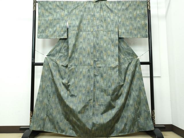 平和屋着物●上質な紬　霞文　正絹　逸品　CAAR8059vf