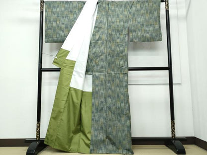 平和屋着物●上質な紬　霞文　正絹　逸品　CAAR8059vf