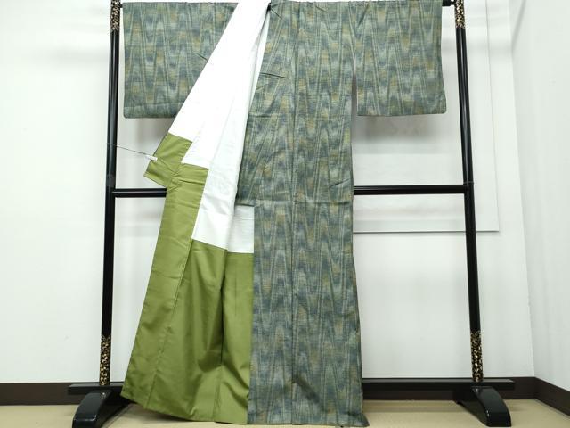 平和屋着物●上質な紬　霞文　正絹　逸品　CAAR8059vf