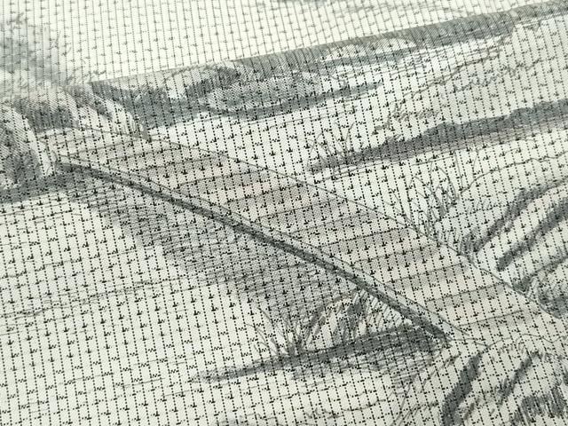 平和屋着物●訪問着 本場染大島紬 作家物 手描き 風景草木文 正絹 逸品 CAAR8063vf