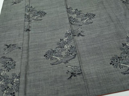 平和屋着物●本場大島紬　9マルキ　飛鳥草木文　正絹　逸品　CAAR8082vf
