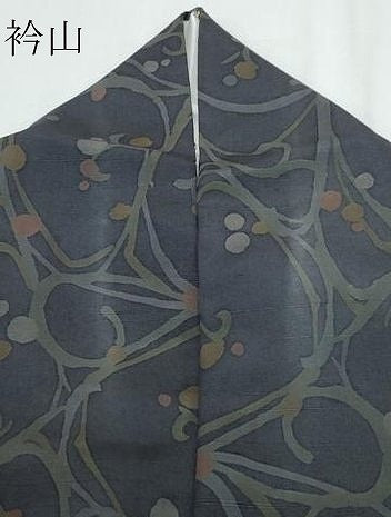 平和屋着物●上質な紬 唐草文 正絹 逸品 CAAR8093vf