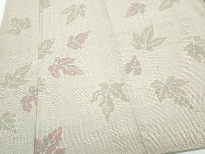 平和屋着物●本塩沢　楓文　正絹　逸品　CAAR8094vf