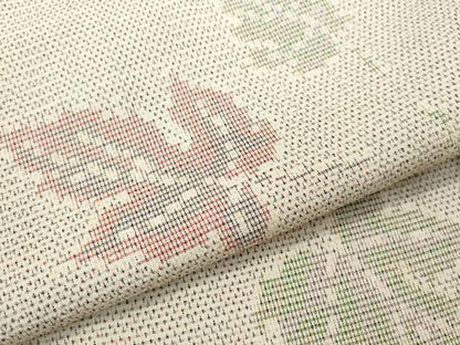 平和屋着物●本塩沢　楓文　正絹　逸品　CAAR8094vf