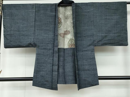 平和屋着物●男性　紬　アンサンブル　霞文　正絹　逸品　CAAR8112vf