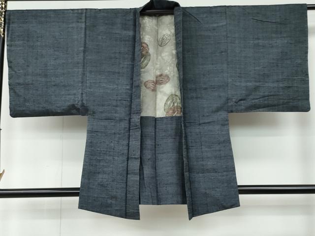 平和屋着物●男性　紬　アンサンブル　霞文　正絹　逸品　CAAR8112vf