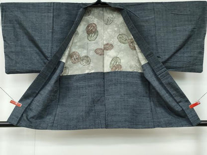 平和屋着物●男性　紬　アンサンブル　霞文　正絹　逸品　CAAR8112vf