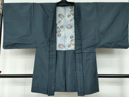 平和屋着物●男性 本場大島紬 アンサンブル 亀甲柄 正絹 逸品 CAAR8119vf