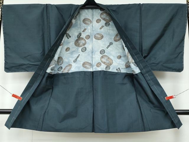 平和屋着物●男性 本場大島紬 アンサンブル 亀甲柄 正絹 逸品 CAAR8119vf