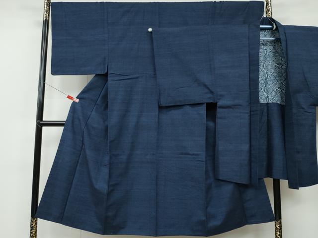 平和屋着物●男性 紬 アンサンブル 霞文 正絹 逸品 CAAR8120vf