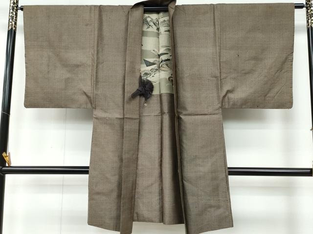平和屋着物●男性　本場大島紬　アンサンブル　吉祥文　正絹　逸品　CAAR8124vf