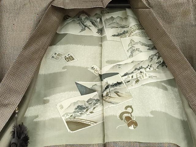 平和屋着物●男性　本場大島紬　アンサンブル　吉祥文　正絹　逸品　CAAR8124vf