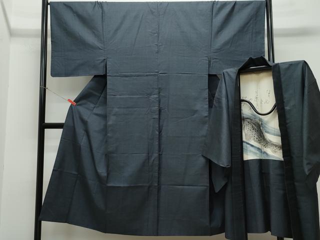 平和屋着物●男性 本場大島紬 アンサンブル 100亀甲 総詰め 正絹 逸品 CAAR8130vf