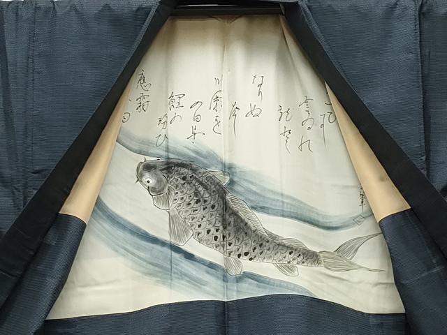 平和屋着物●男性 本場大島紬 アンサンブル 100亀甲 総詰め 正絹 逸品 CAAR8130vf
