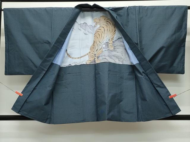 平和屋着物●男性 本場大島紬 アンサンブル 吉祥文 正絹 逸品 CAAR8131vf