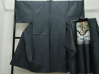 平和屋着物●男性 本場大島紬 アンサンブル 80亀甲 総詰め 正絹 逸品 CAAR8135vf