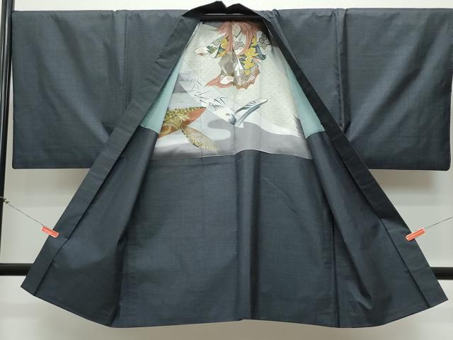 平和屋着物●男性 本場大島紬 アンサンブル 80亀甲 総詰め 正絹 逸品 CAAR8135vf