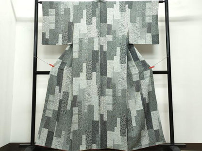 平和屋着物●上質な小紋 吉祥花文 正絹 逸品 CAAR8161vf