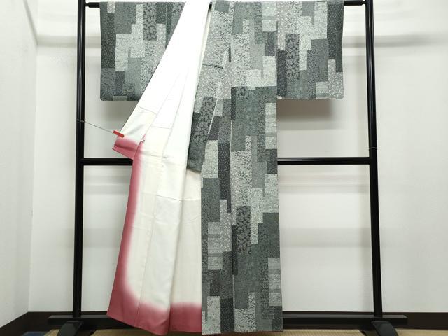 平和屋着物○上質な小紋 吉祥花文 正絹 逸品 CAAR8161vf