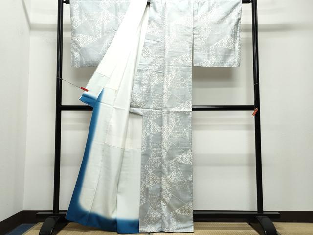 平和屋着物○本場染大島紬 切嵌吉祥花文 正絹 逸品 CAAR8167vf