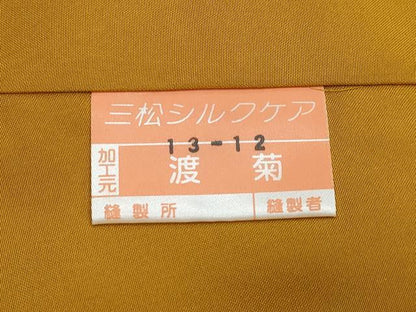 平和屋着物●上質な紬 　格子柄　正絹　逸品　未使用　CAAR8188vf