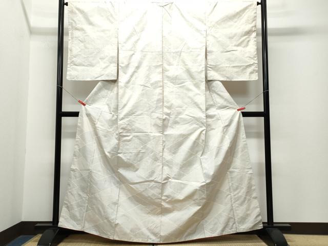 平和屋着物●本場大島紬　白大島　160亀甲　吉祥文　高島屋扱い　正絹　逸品　CAAR8191vf