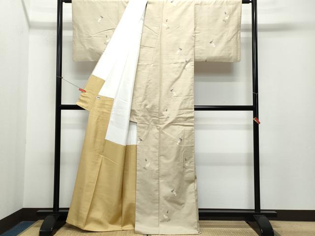 平和屋着物●上質な紬　成り物　瓢箪　正絹　逸品　CAAR8192vf