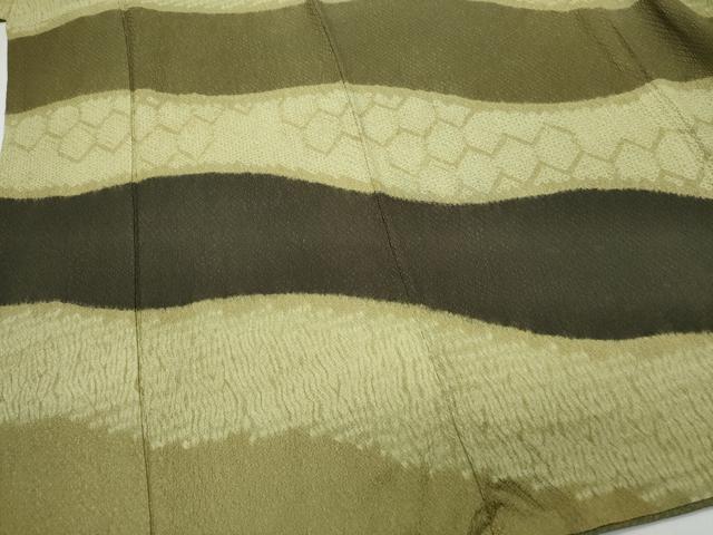 平和屋着物●訪問着　絞り　道長亀甲文　正絹　逸品　CAAR8207vf