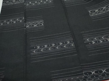 平和屋着物●上質な紬　絣文様　正絹　逸品　CAAR8209vf