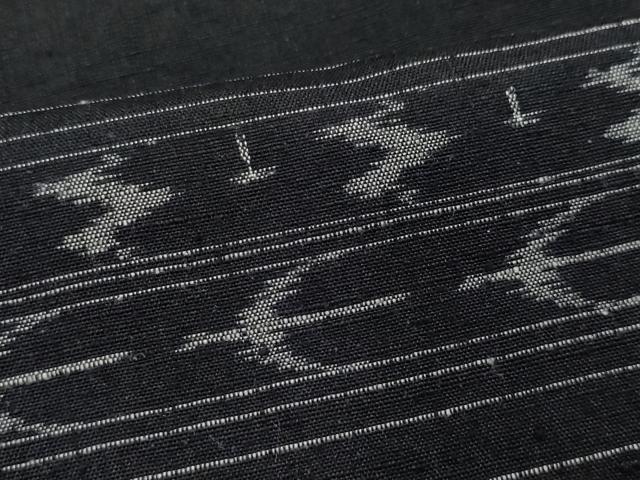 平和屋着物●上質な紬　絣文様　正絹　逸品　CAAR8209vf