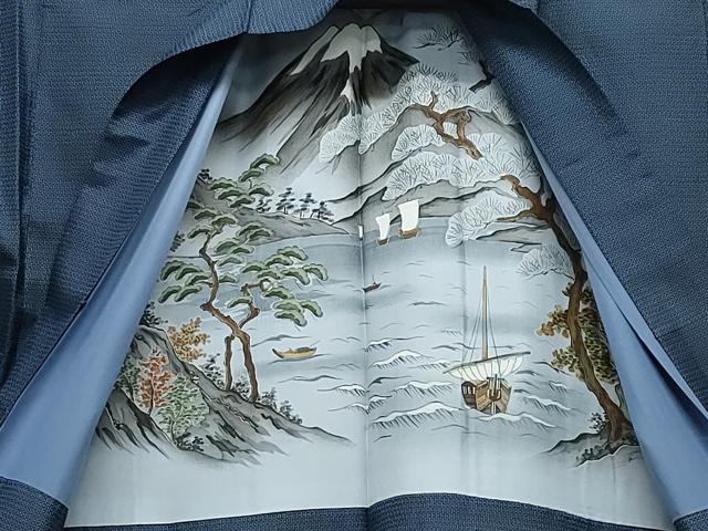 平和屋着物●男性　本場大島紬　アンサンブル　100亀甲　総詰め　正絹　逸品　CAAR8217vf