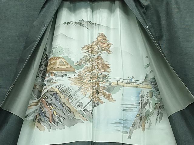 平和屋着物●男性　本場大島紬　アンサンブル　前山織物謹製　草木染　160亀甲 総詰め 証紙付き キングサイズ 正絹 逸品 未使用 CAAR8219vf