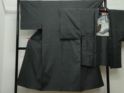 平和屋着物●男性 紬 アンサンブル 檳榔子染色 正絹 逸品 CAAR8224vf